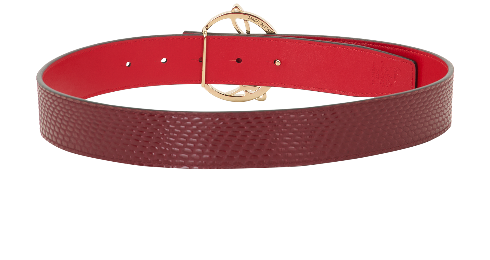 Christian Louboutin Reversible Belt, &pound;220, Accessories, Red, Leather, Back view