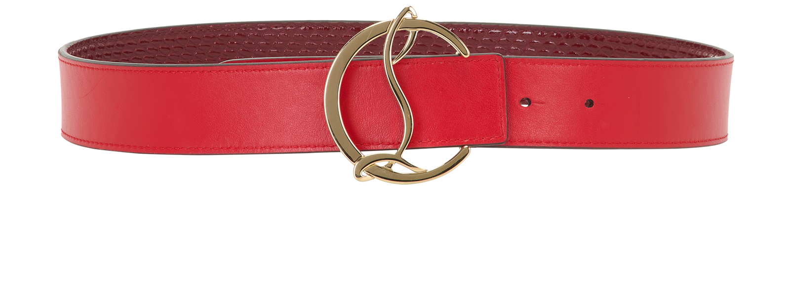 Christian Louboutin Reversible Belt, &pound;220, Accessories, Red, Leather, Other view