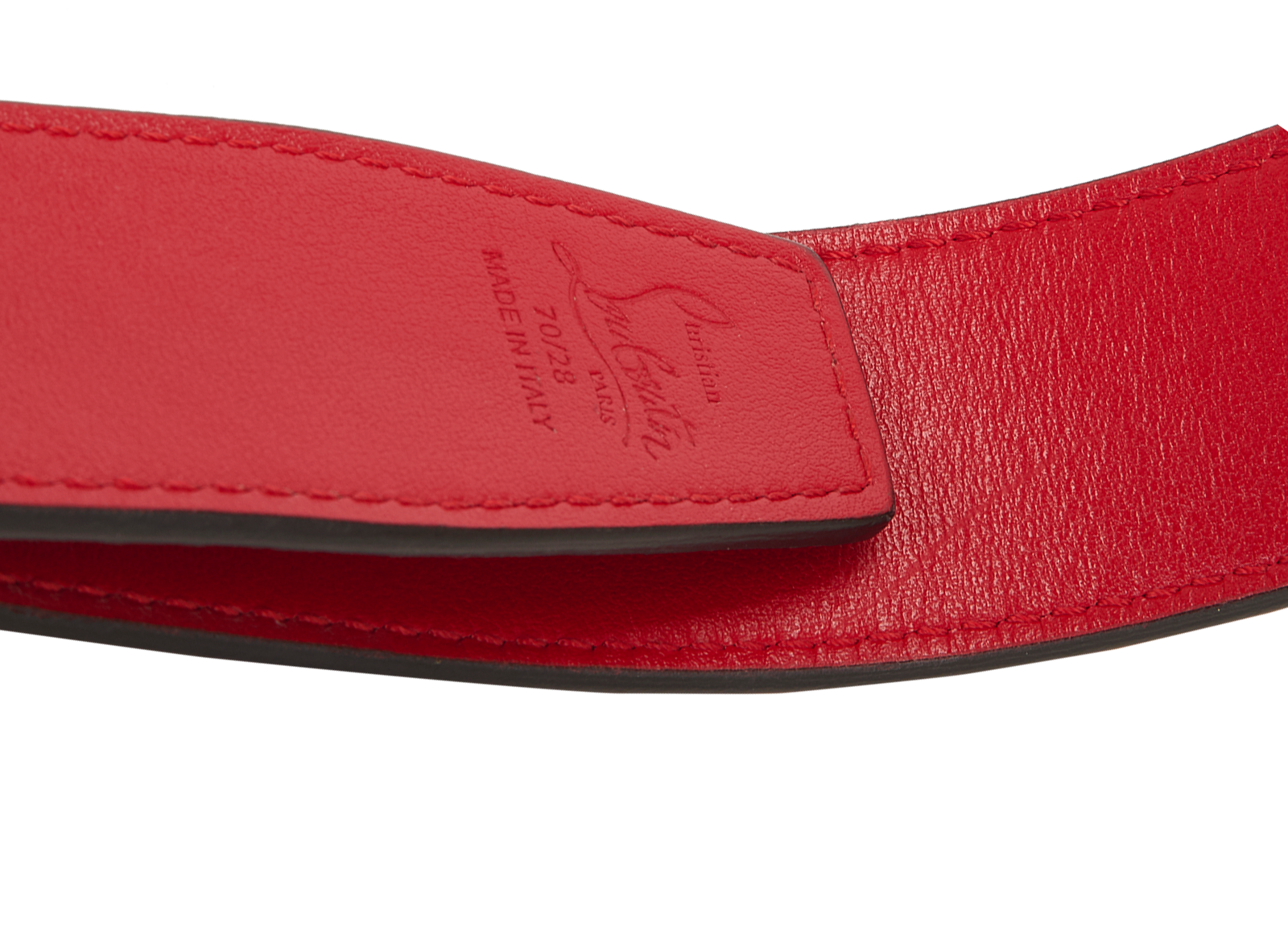 Christian Louboutin Reversible Belt, &pound;220, Accessories, Red, Leather, Other view