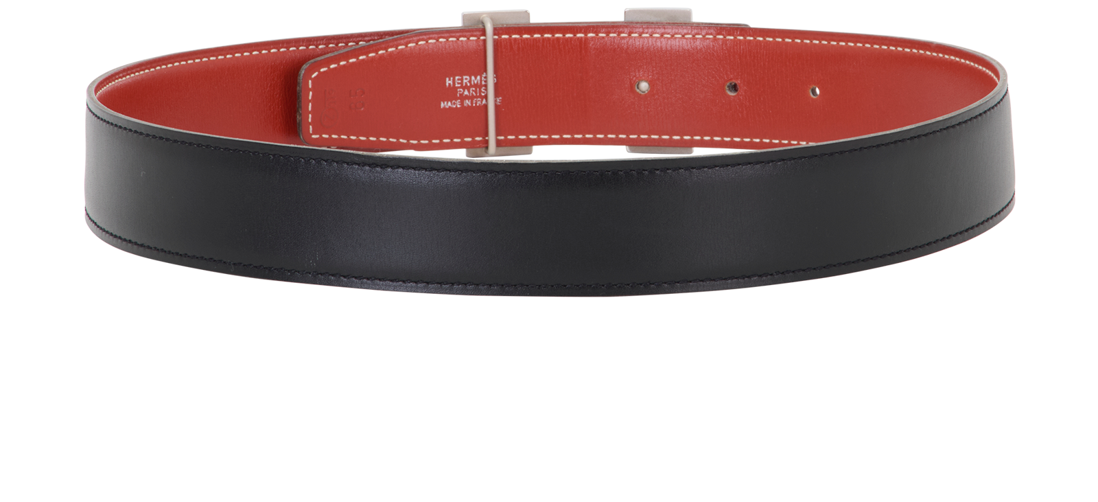 Hermes Constance Reversible Belt, &pound;450, Accessories, Black/Brown, Leather, Back view