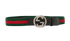 Gucci Interlocking G Web Belt, &pound;195, Accessories, Black/Green/Red, Canvas, Front view