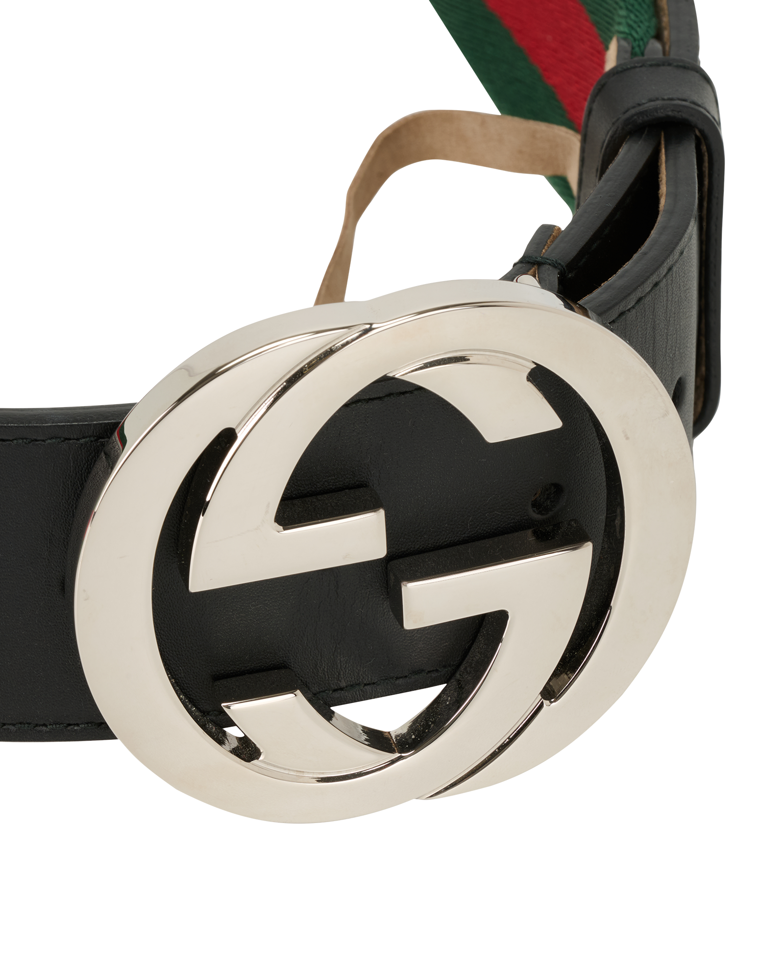 Gucci Interlocking G Web Belt, &pound;195, Accessories, Black/Green/Red, Canvas, Other view