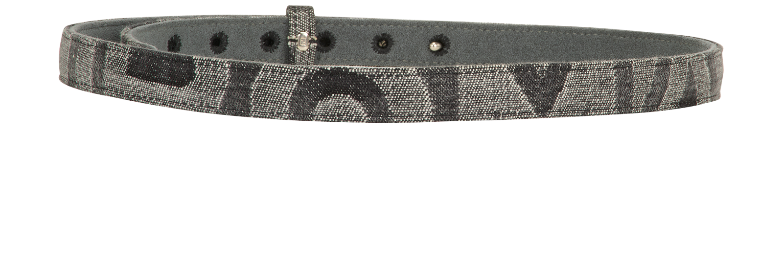 Fendi Skinny Belt, &pound;120, Accessories, Grey, Canvas, Back view