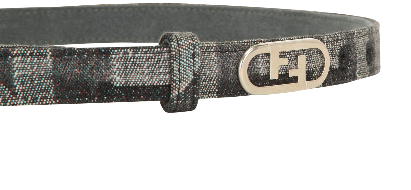 Fendi Skinny Belt, &pound;120, Accessories, Grey, Canvas, Other view