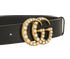 Gucci GG Marmont Pearl Wide Belt, &pound;210, Accessories, Black, Leather, Other view