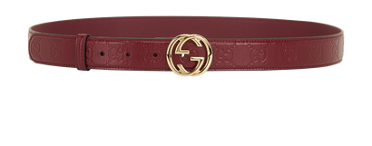 Gucci GG Belt, &pound;160, Accessories, Red, Leather, Front view