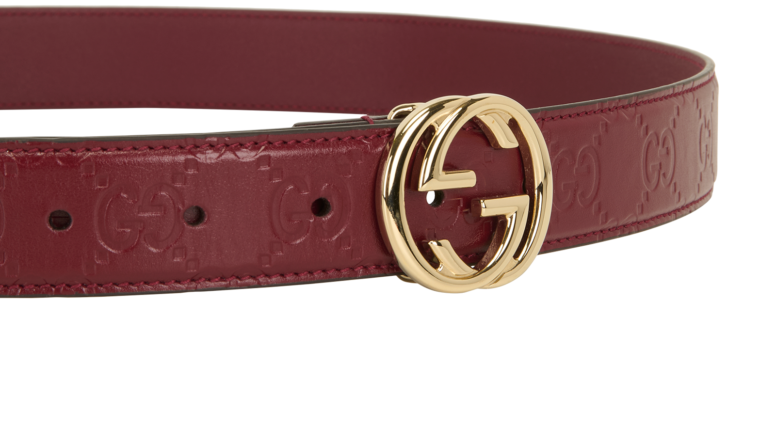 Gucci GG Belt, &pound;160, Accessories, Red, Leather, Other view