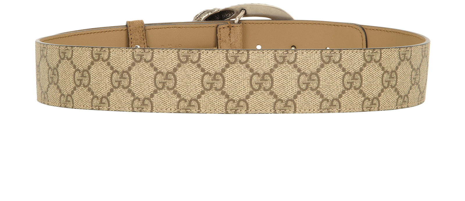 Gucci GG Dionysus Belt, &pound;190, Accessories, Beige, Canvas/Leather, Back view