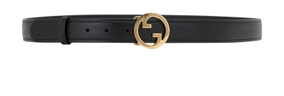 Gucci Blondie Belt, &pound;195, Accessories, Black, Leather, Front view