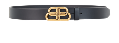 Balenciaga BB Belt, &pound;195, Accessories, Black, Leather, Front view
