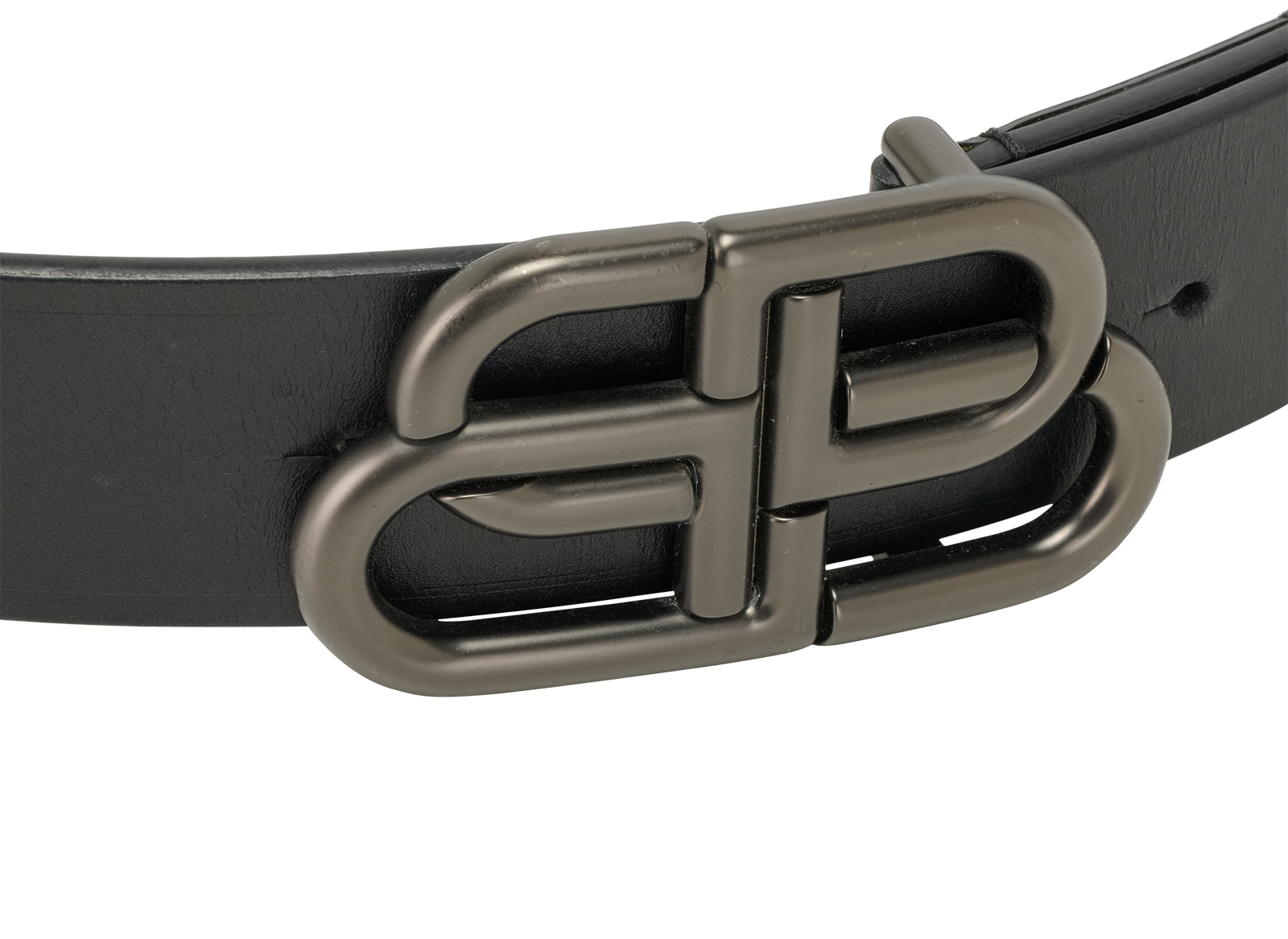Balenciaga BB Logo Belt, &pound;175, Accessories, Black, Leather, Other view