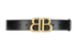 Balenciaga x Gucci BB Belt, £180, Accessories, Black, Leather, Front view