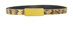 Bottega Veneta Python 80cm Belt, Leather, Yellow, MII, 2*