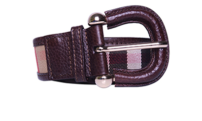 Burberry Checked Buckle Belt, front view