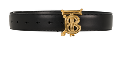 Burberry TB Logo Belt, Leather, Black, MII, 70cm, 1*
