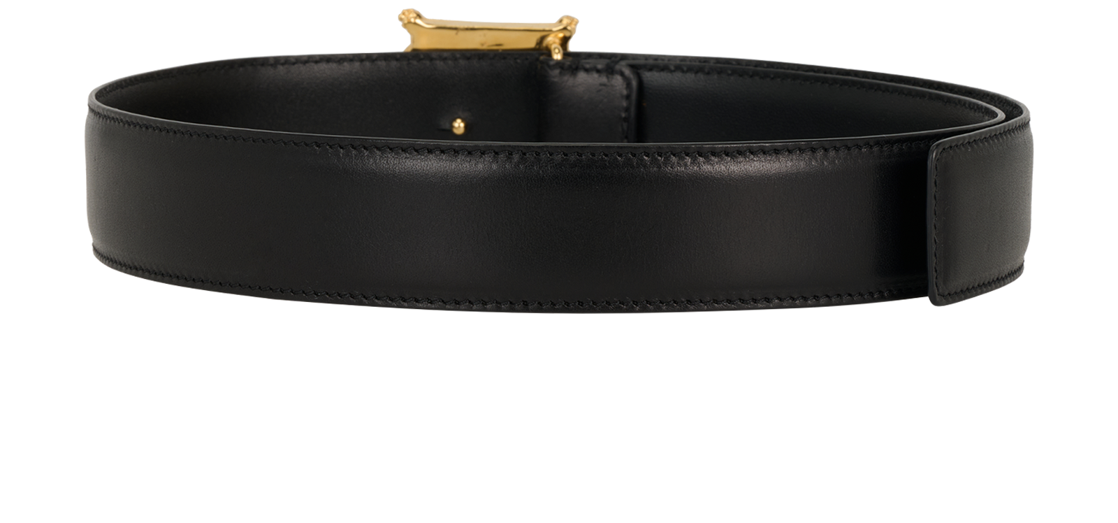 Burberry TB Logo Belt, &pound;180, Accessories, Black, Leather, Back view