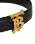 Burberry TB Logo Belt, &pound;180, Accessories, Black, Leather, Other view