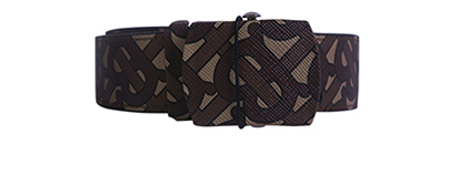 Burberry TB Monogram Belt, &pound;150, Accessories, Brown, Coated Canvas, Front view