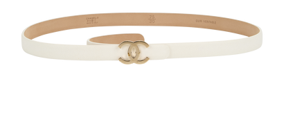 Chanel CC Logo Skinny Belt, front view