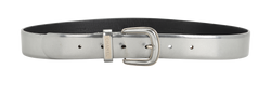 Chanel Belt, Leather, Silver, B17C, Sz 80, DB, 2*