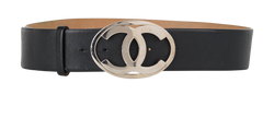 Chanel CC Chunky Belt, Leather, Black, 00V/MII, Sz85, 1*