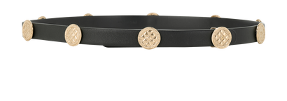 Chanel B15K Coin Belt, &pound;550, Accessories, Black, Leather, Front view