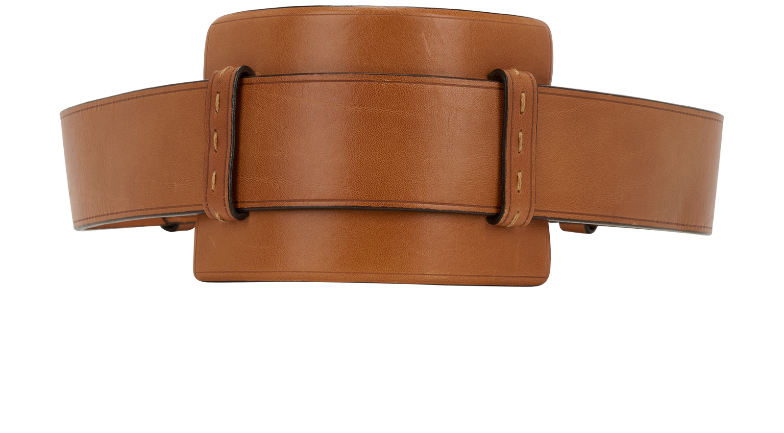 Chloe Double-Buckle Wide Belt, &pound;120, Accessories, Brown, Leather, Back view