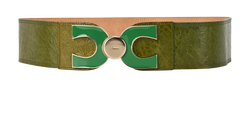 Chloe CC Belt, Leather, Green, MII, 80cm, 2*