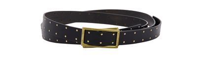 Chloé Studded Double Wrap Belt, &pound;80, Accessories, Black, Leather, Front view