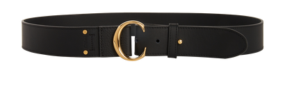 Chloe C Belt, £110, Accessories, Black, Leather, Front view
