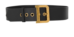 Christian Dior D Chunky Belt, Leather, Black, 23-MA-0178, 85 CM, DB, 2*