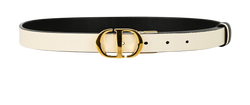 Christian Dior 30 Montaigne Belt, Leather, Black/White, 85cm, MII,DB/B,2*