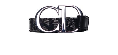 Christian Dior CD Saddle Belt, &pound;250, Accessories, Black, Fabric, Front view