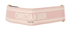 Christian Dior Logo Waist Belt, Canvas/Leather, Pink, 80cm, MII, 3*