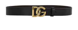 Dolce & Gabbana DG Logo Belt, Leather, Brown, Sz95, BC4644AX622, B/DB, 3*