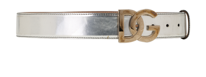 Dolce & Gabbana DG Logo Belt, &pound;90, Accessories, Silver, Leather, Front view