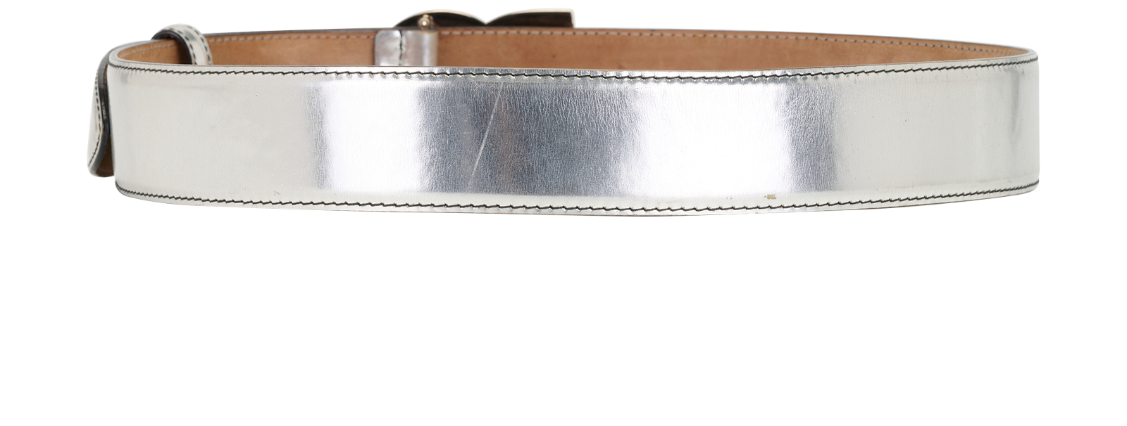 Dolce & Gabbana DG Logo Belt, &pound;90, Accessories, Silver, Leather, Back view