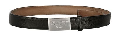 Dolce and Gabbana Metal Plaque Belt, front view