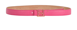 Fendi FF Logo Buckle Belt, Canvas/Leather, Pink, 8C0496F091382446, Sz85,2*