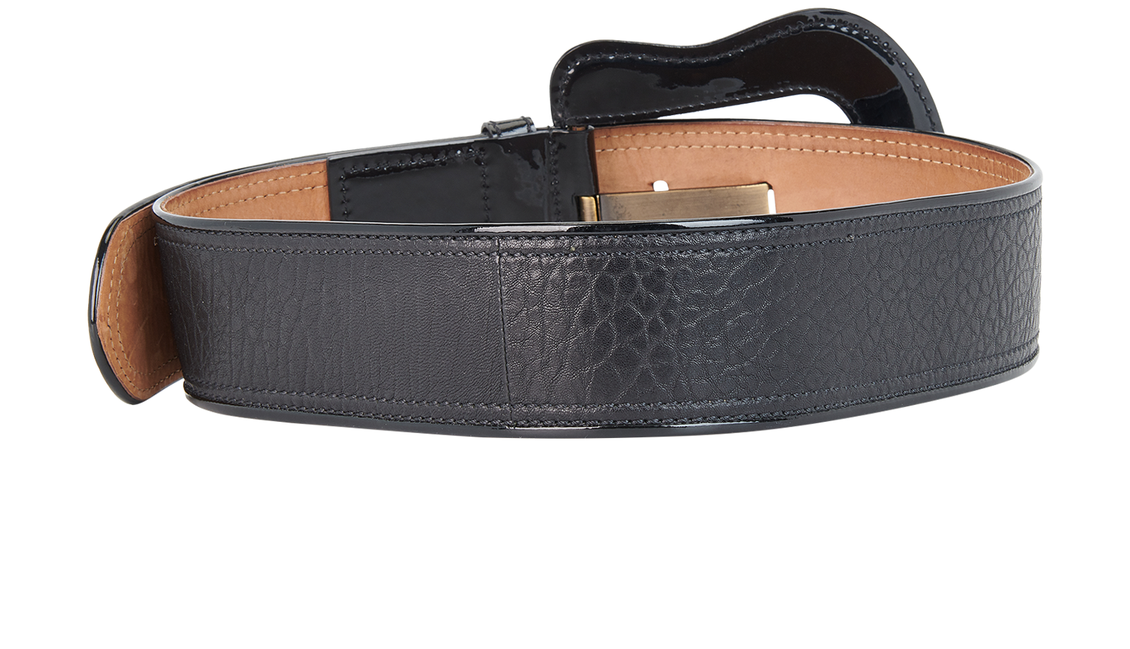 Fendi FF Oversized Belt, &pound;120, Accessories, Black, Leather, Back view