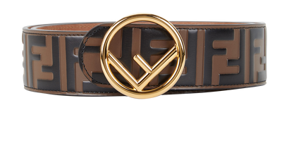 Fendi Zucca Embossed F Buckle Belt, front view