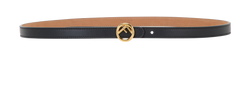 Fendi Thin Belt, Leather, Black, 85 cm, DB, 3*