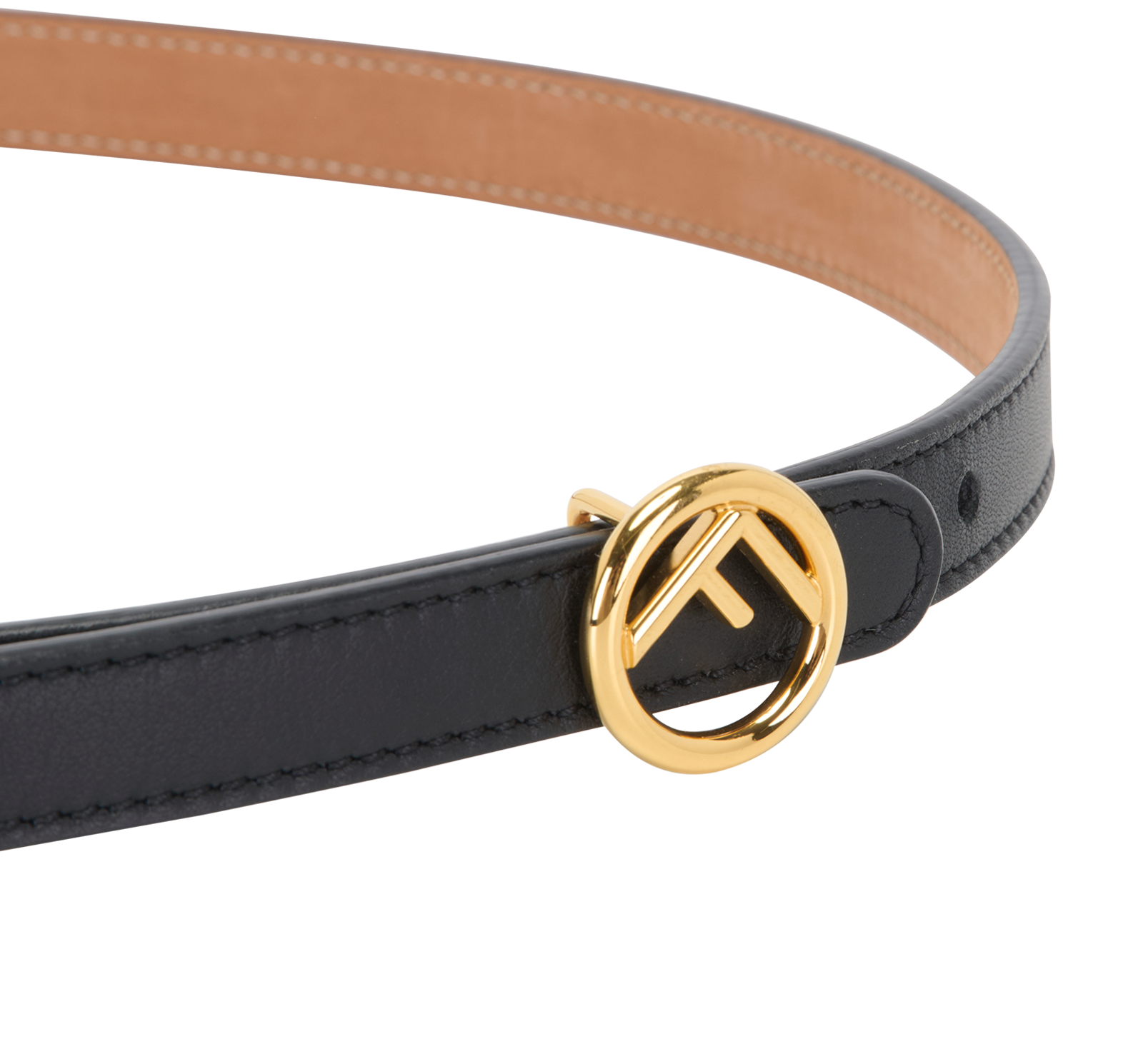 Fendi Thin Belt, &pound;220, Accessories, Black, Leather, Other view