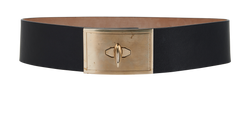 Givenchy Horn Lock Belt, Leather, Black, Sz XS,2*