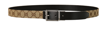 Gucci Reversible Belt, &pound;180, Accessories, Beige/Brown, Canvas/Leather, Front view