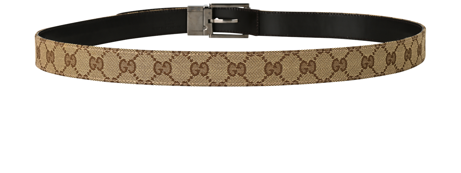 Gucci Reversible Belt, &pound;180, Accessories, Beige/Brown, Canvas/Leather, Back view