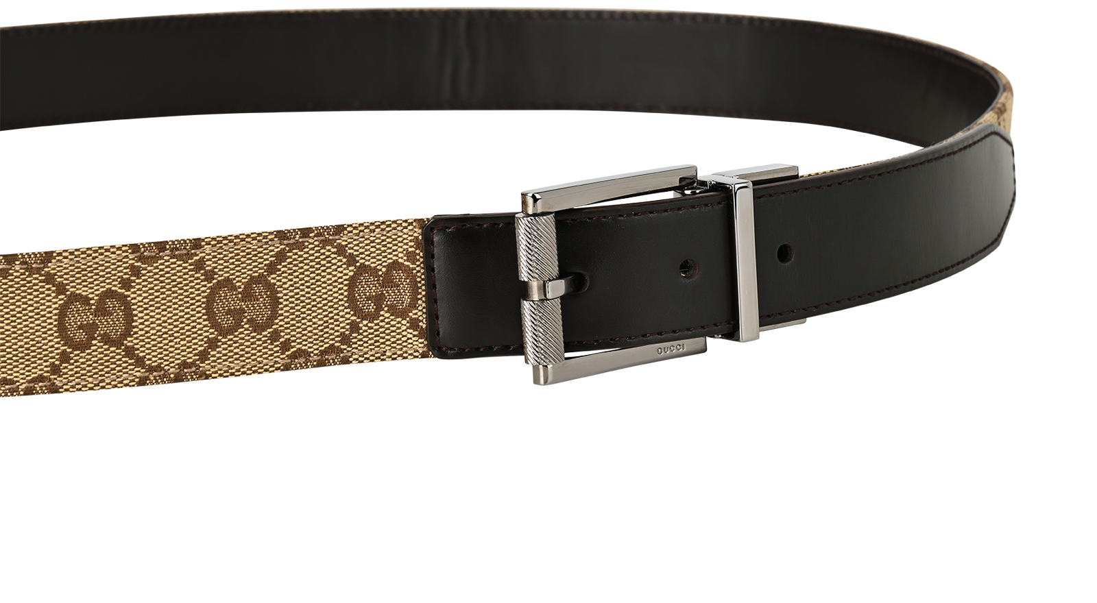 Gucci Reversible Belt, &pound;180, Accessories, Beige/Brown, Canvas/Leather, Other view