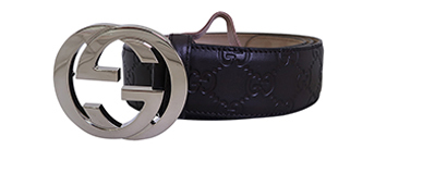 Gucci Supreme Buckle Belt, &pound;210, Accessories, Brown, Leather, Front view
