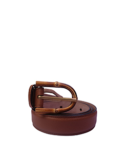 Gucci Bamboo Buckle Belt, Leather, Tan, Size 36, 322954