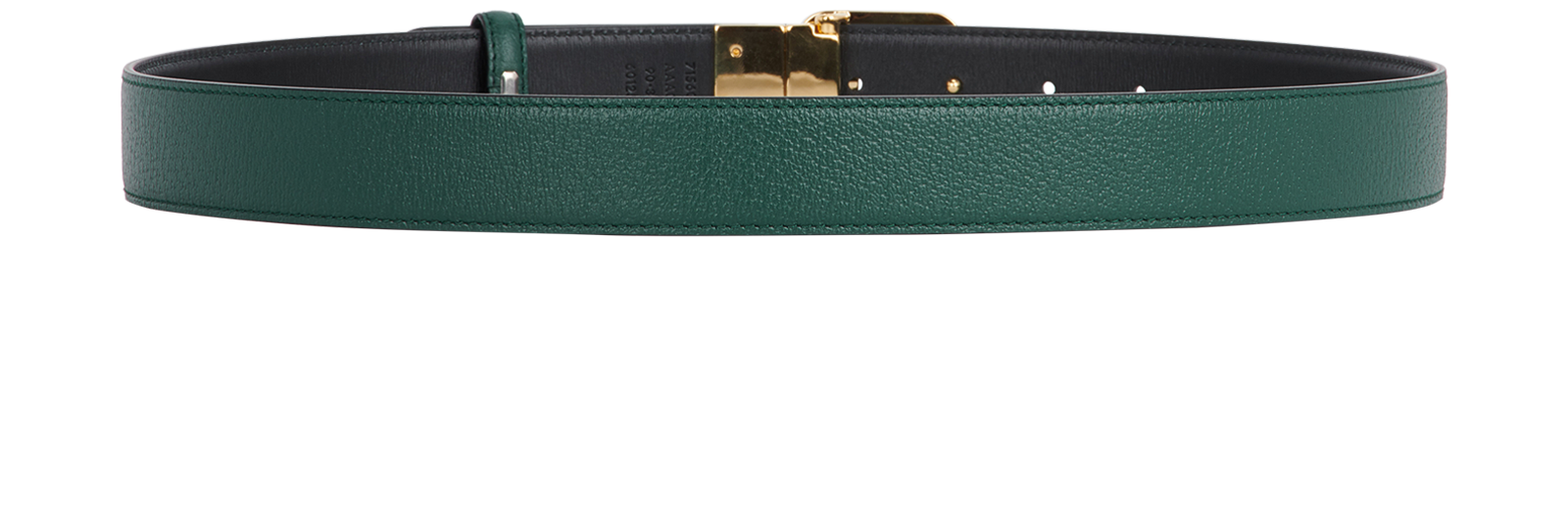 Gucci Square GG Reversible Belt, &pound;250, Accessories, Black/Green, Leather, Back view